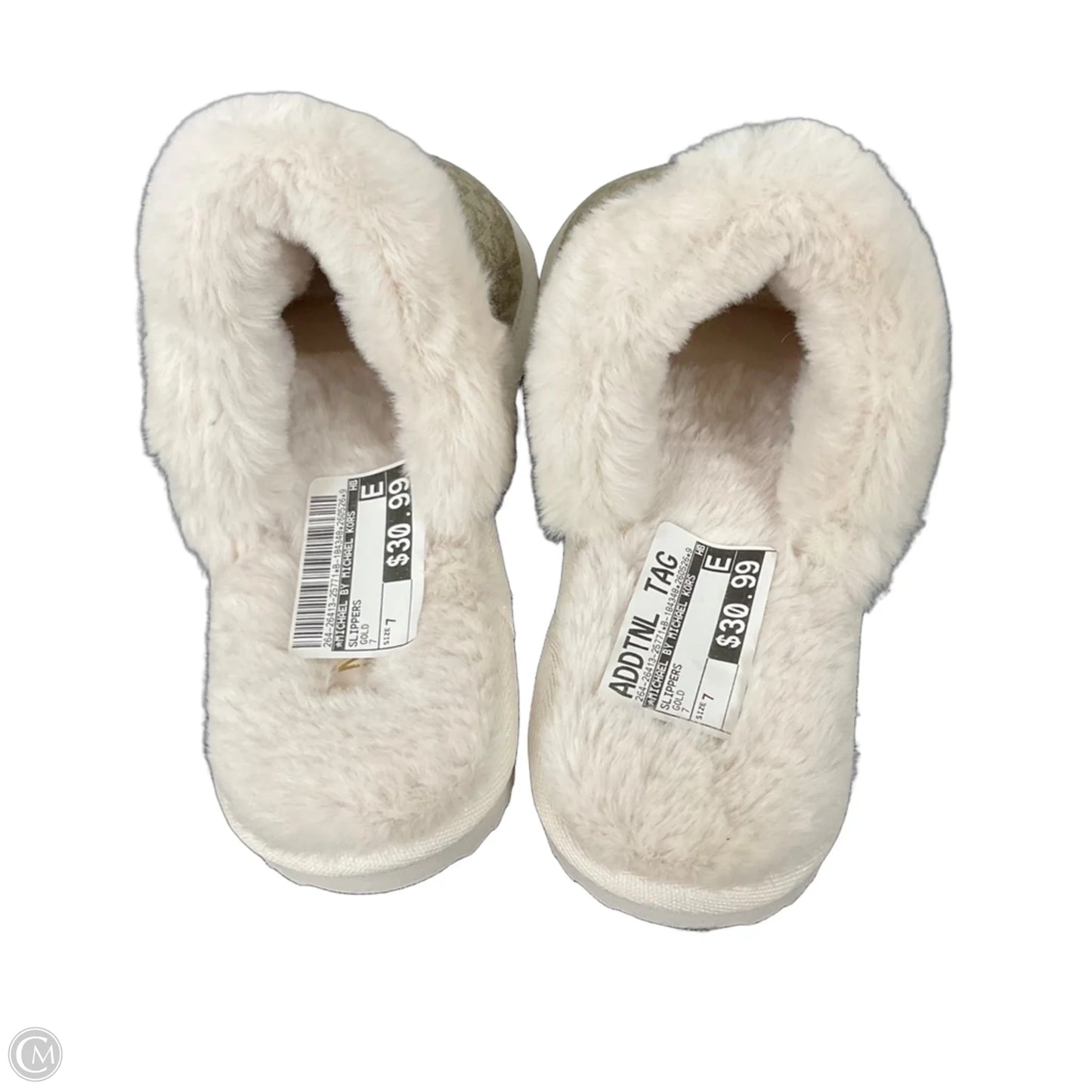 Slippers By Michael By Michael Kors In Gold, Size: 7