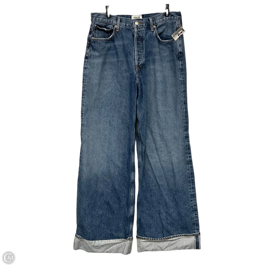 Jeans Flared By Agolde In Blue Denim, Size: 10