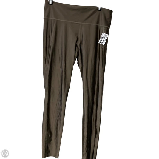 Athletic Leggings By Reebok In Green, Size: Xl