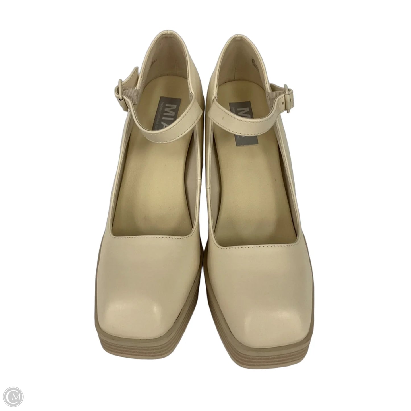 Shoes Heels Block By Mia In Cream, Size: 7.5