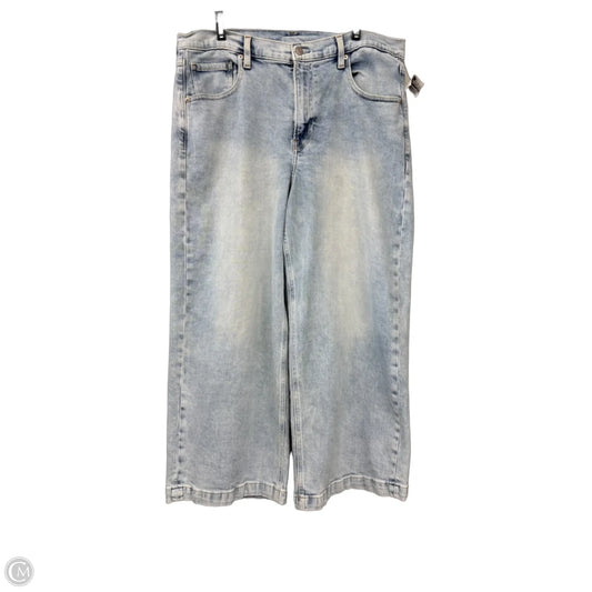 Jeans Wide Leg By Gap In Blue Denim, Size: 16