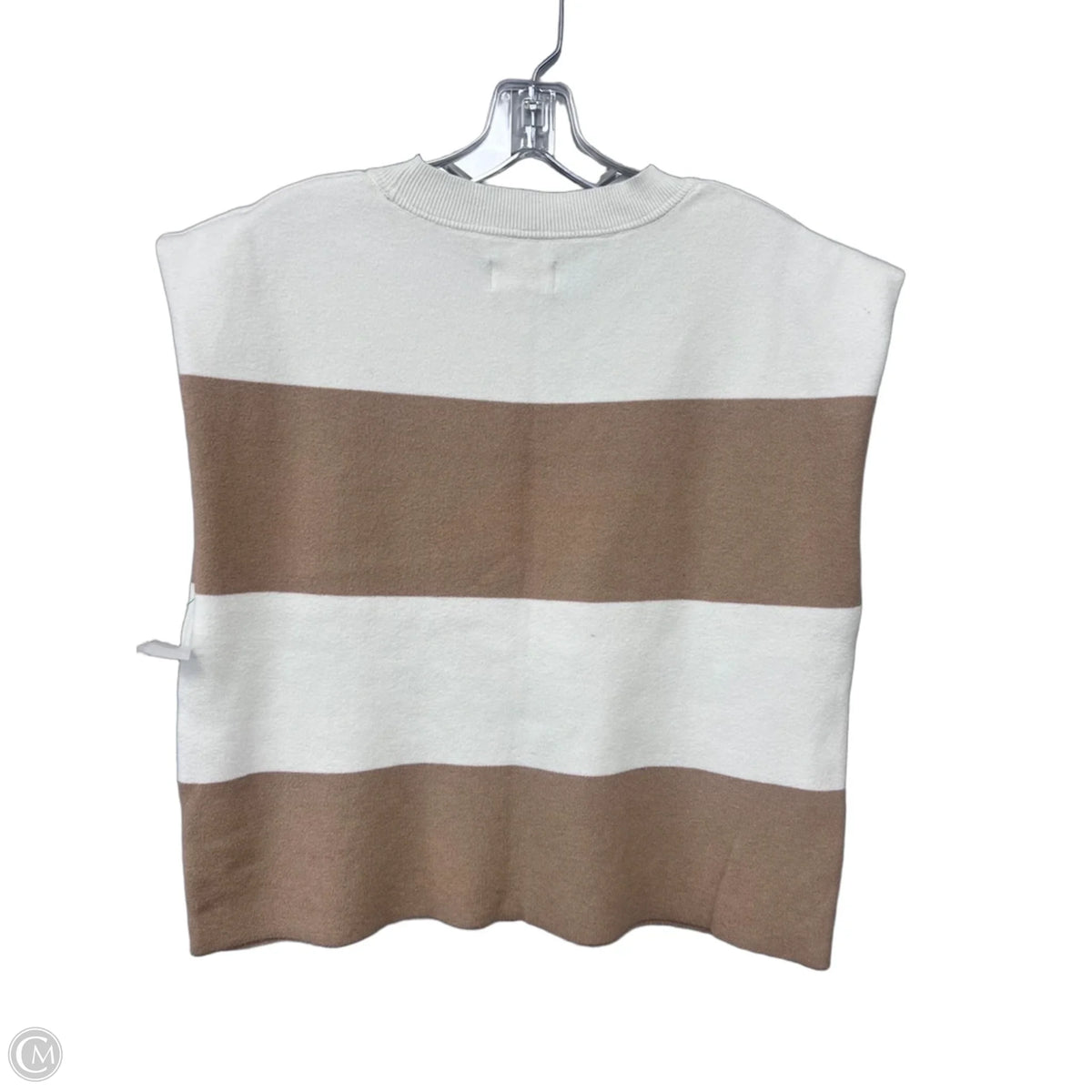 Top Sleeveless Basic By Maeve In Cream & Tan, Size: L