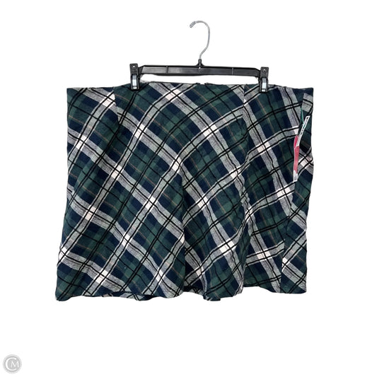 Skirt Mini & Short By Arula In Plaid Pattern, Size: 2x