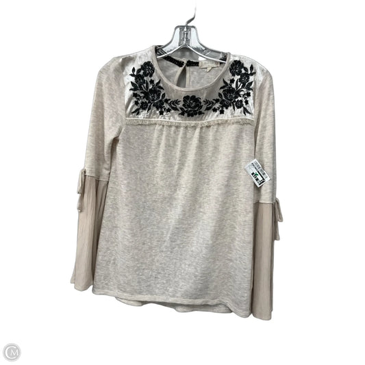 Top Long Sleeve By Altard State In Beige, Size: S