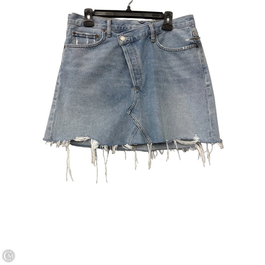 Skirt Designer By Agolde In Blue Denim, Size: 10