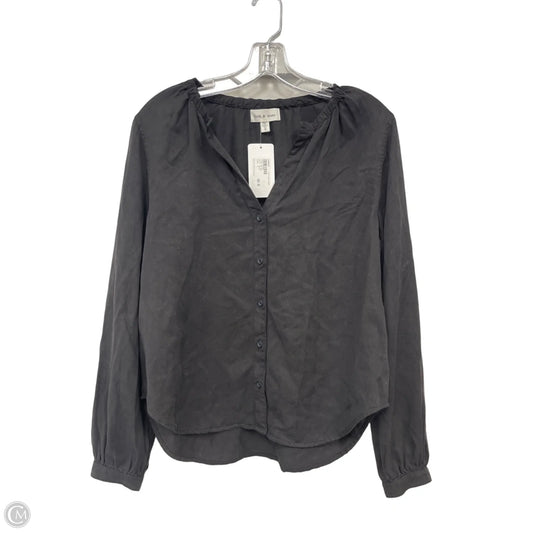 Top Long Sleeve By Cloth & Stone In Black, Size: M