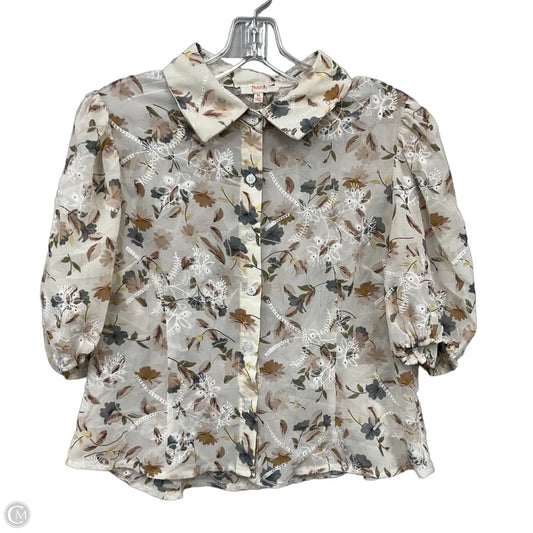 Top Short Sleeve By Peach In Floral Print, Size: Xl