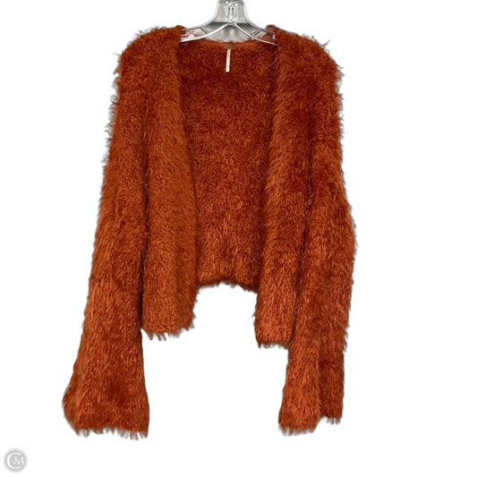 Sweater Cardigan By Free People In Orange, Size: L