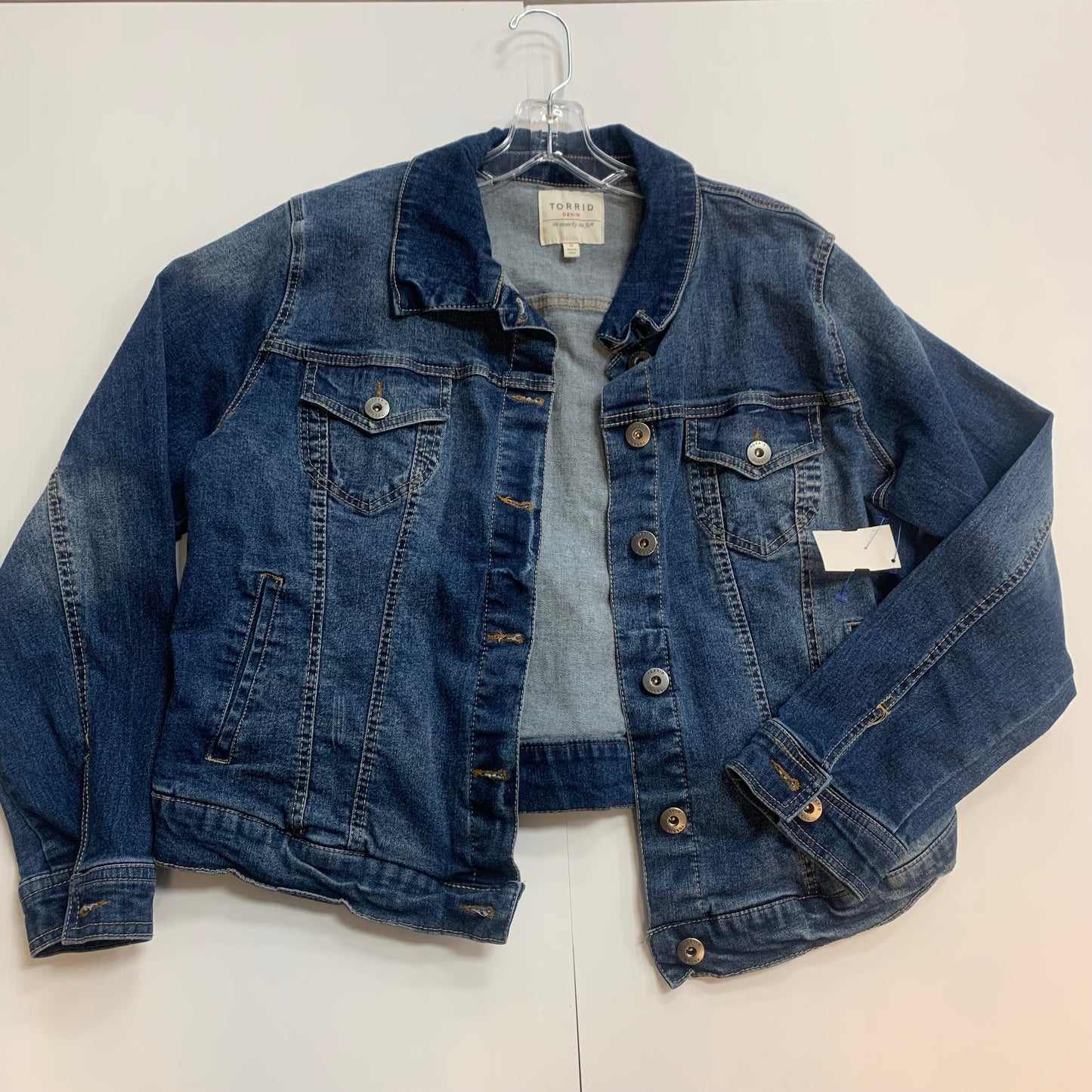 Jacket Denim By Torrid In Denim, Size: L (0)