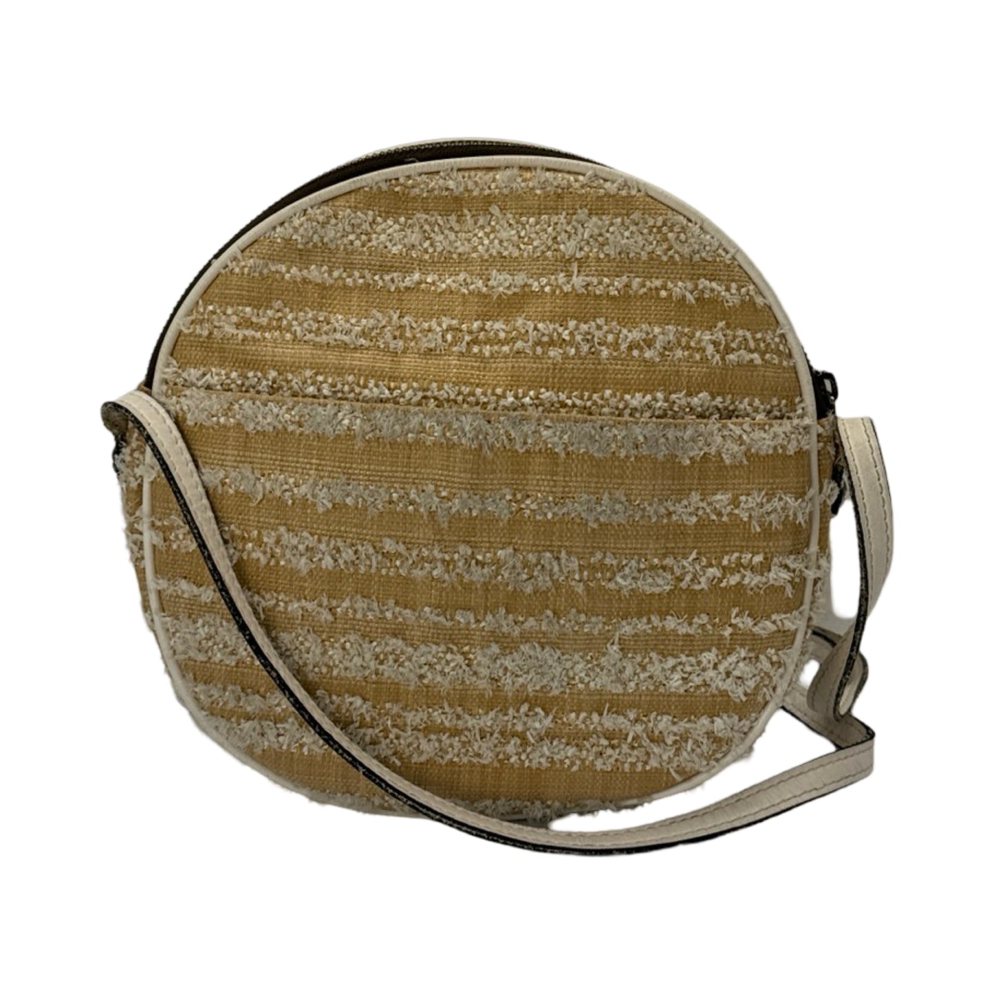 Tan & White Crossbody Designer Patricia Nash, Size Small