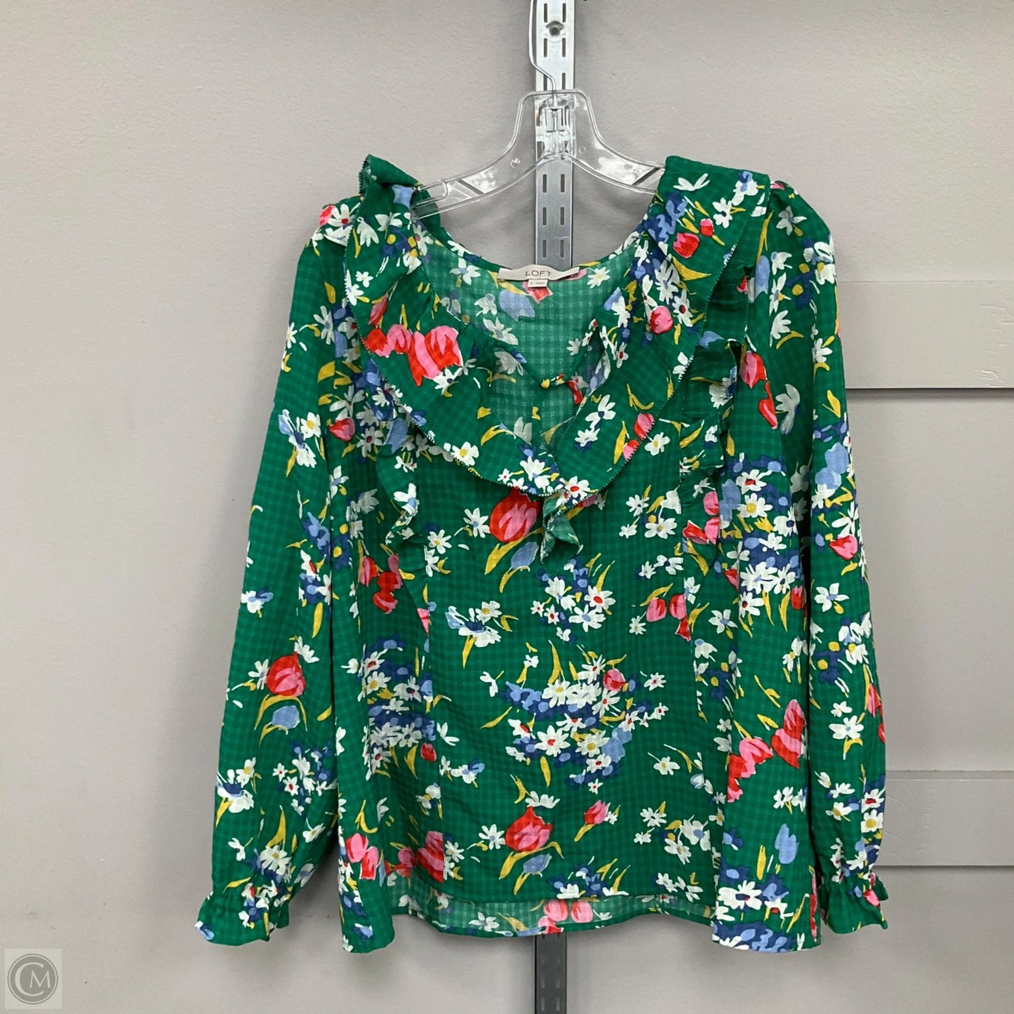 Top Long Sleeve By Loft In Green, Size: Xl