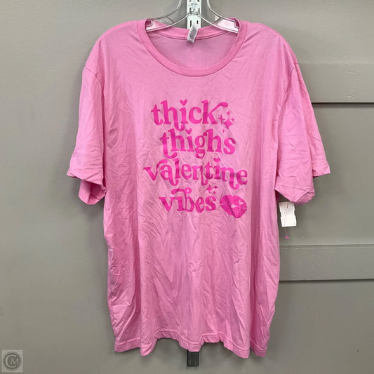 Top Short Sleeve Basic By Bella + Canvas In Pink, Size: 3x