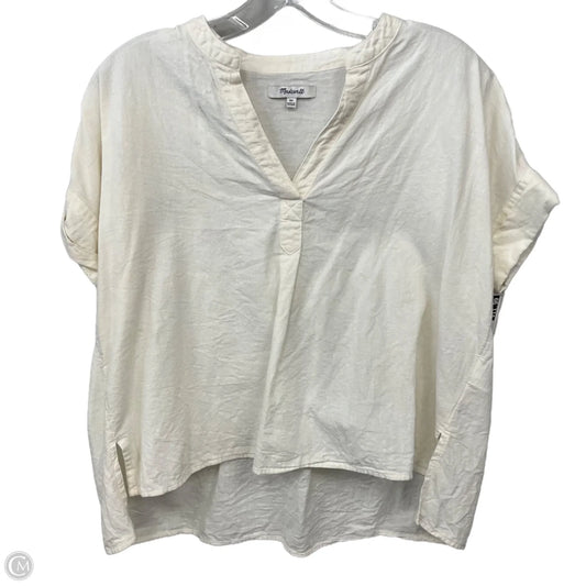 Top Short Sleeve By Madewell In Cream, Size: Xs