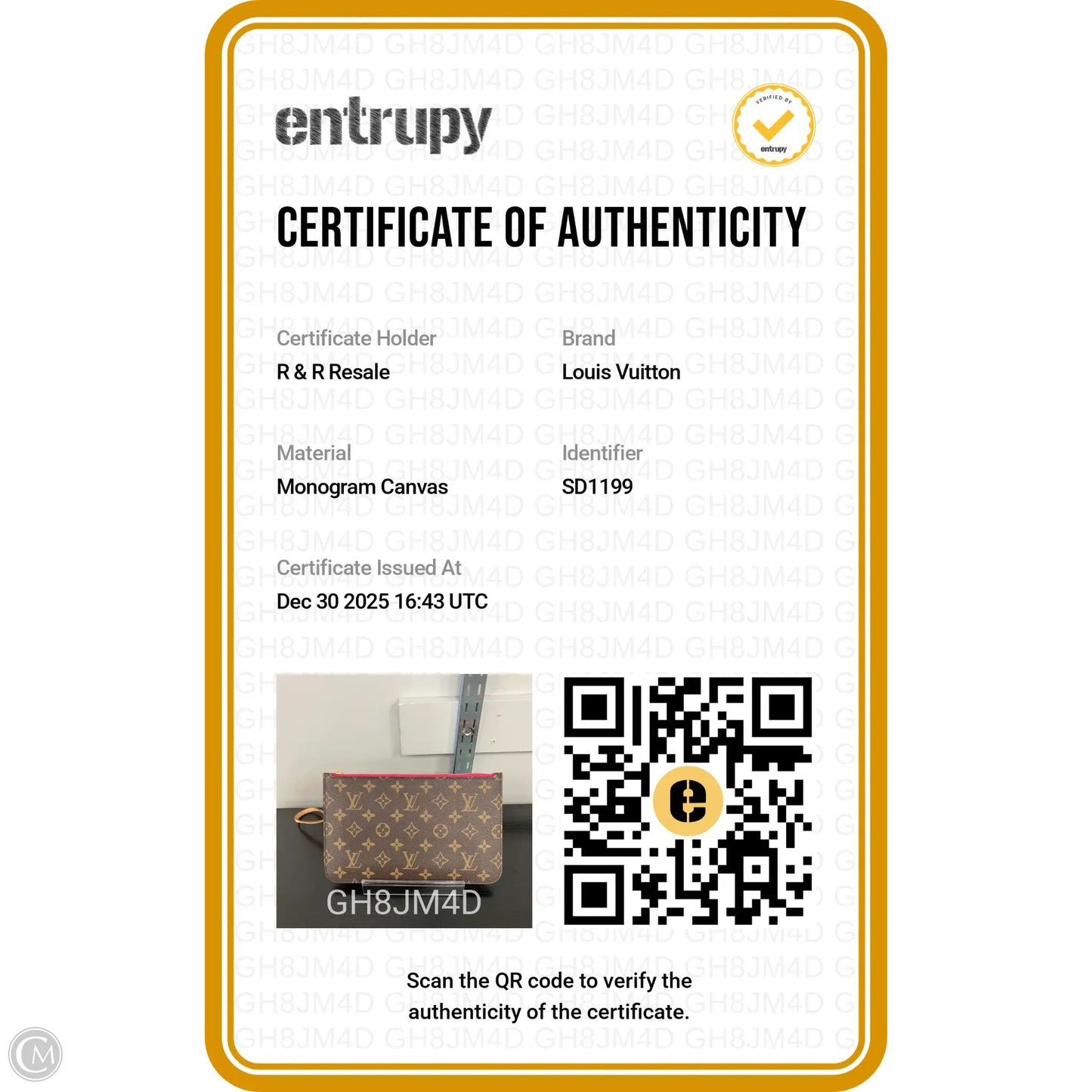 Wristlet Luxury Designer By Louis Vuitton, Size: Medium