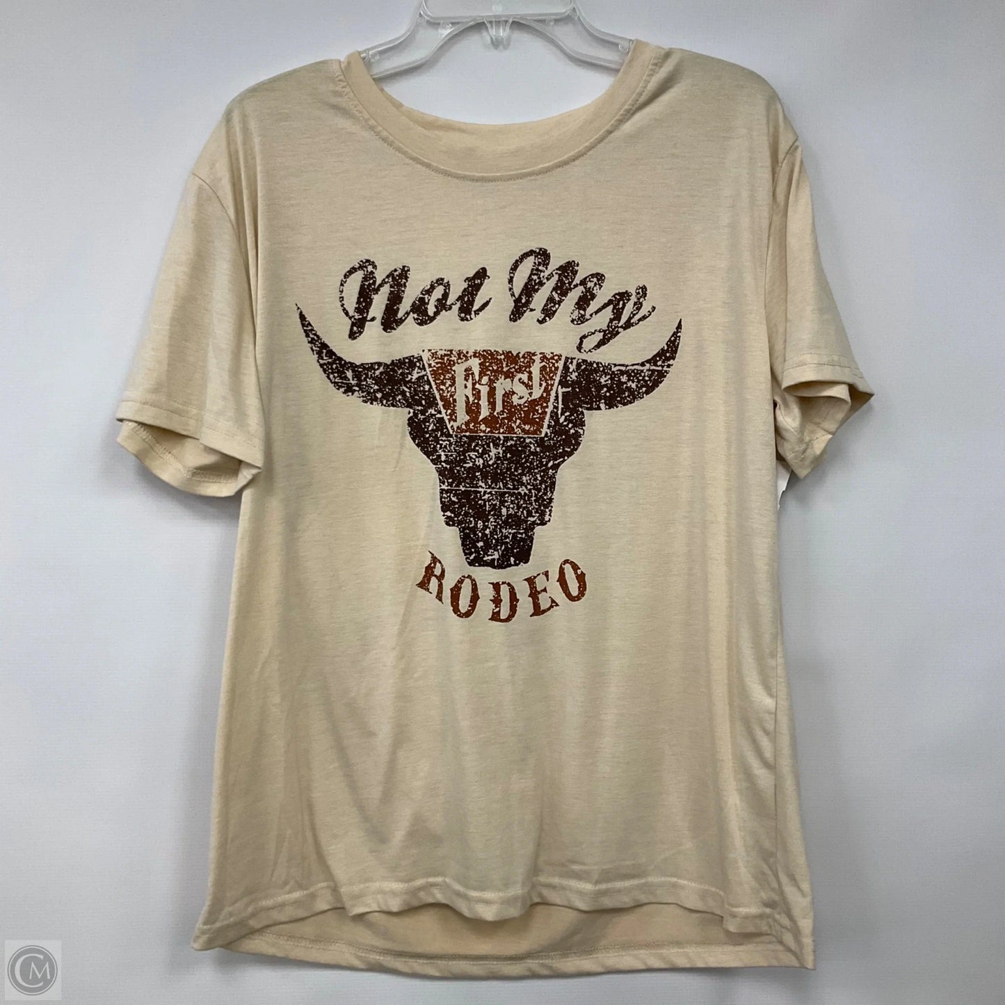 Top Short Sleeve In Beige, Size: Xl