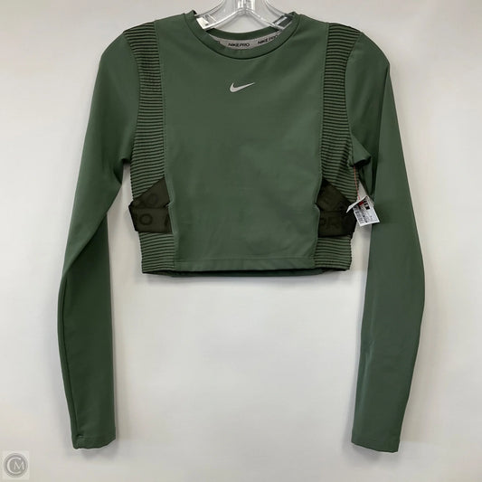 Athletic Top Long Sleeve Crewneck By Nike Apparel In Green, Size: S
