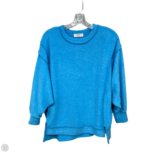 Top Long Sleeve Basic By Zenana In Blue, Size: M