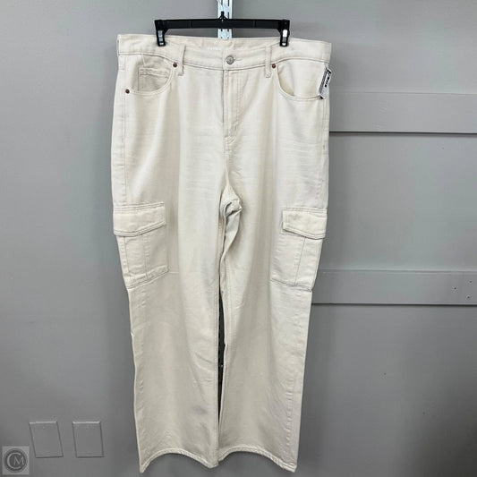Jeans Wide Leg By Old Navy In Tan Denim, Size: 14