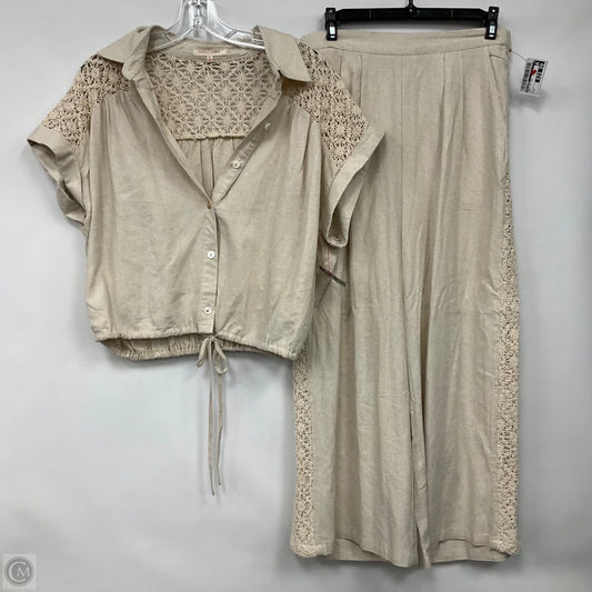 Pants Set 2pc By Solitaire In Tan, Size: L