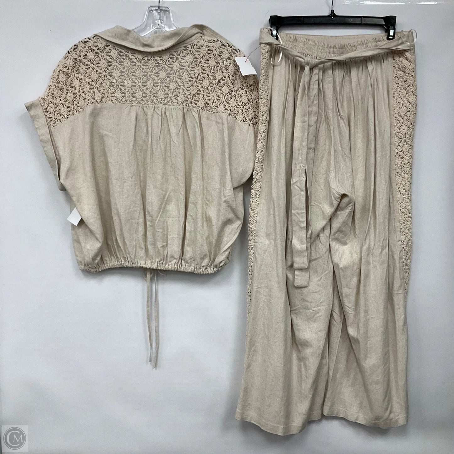 Pants Set 2pc By Solitaire In Tan, Size: L