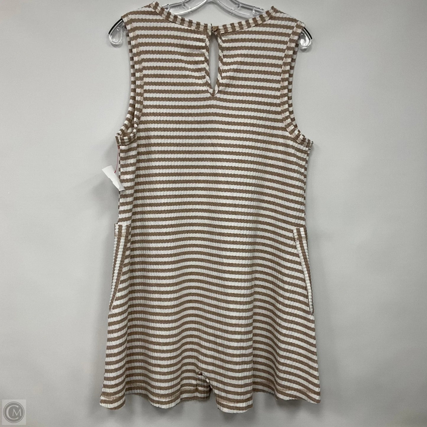Romper By New In In Tan & White, Size: M