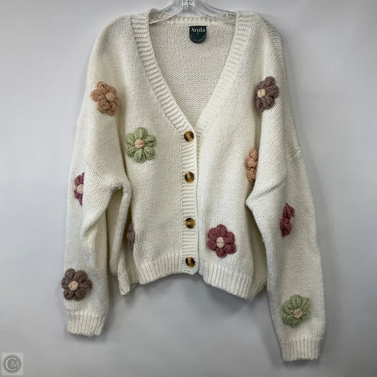 Cardigan By Arula In Cream, Size: 2x