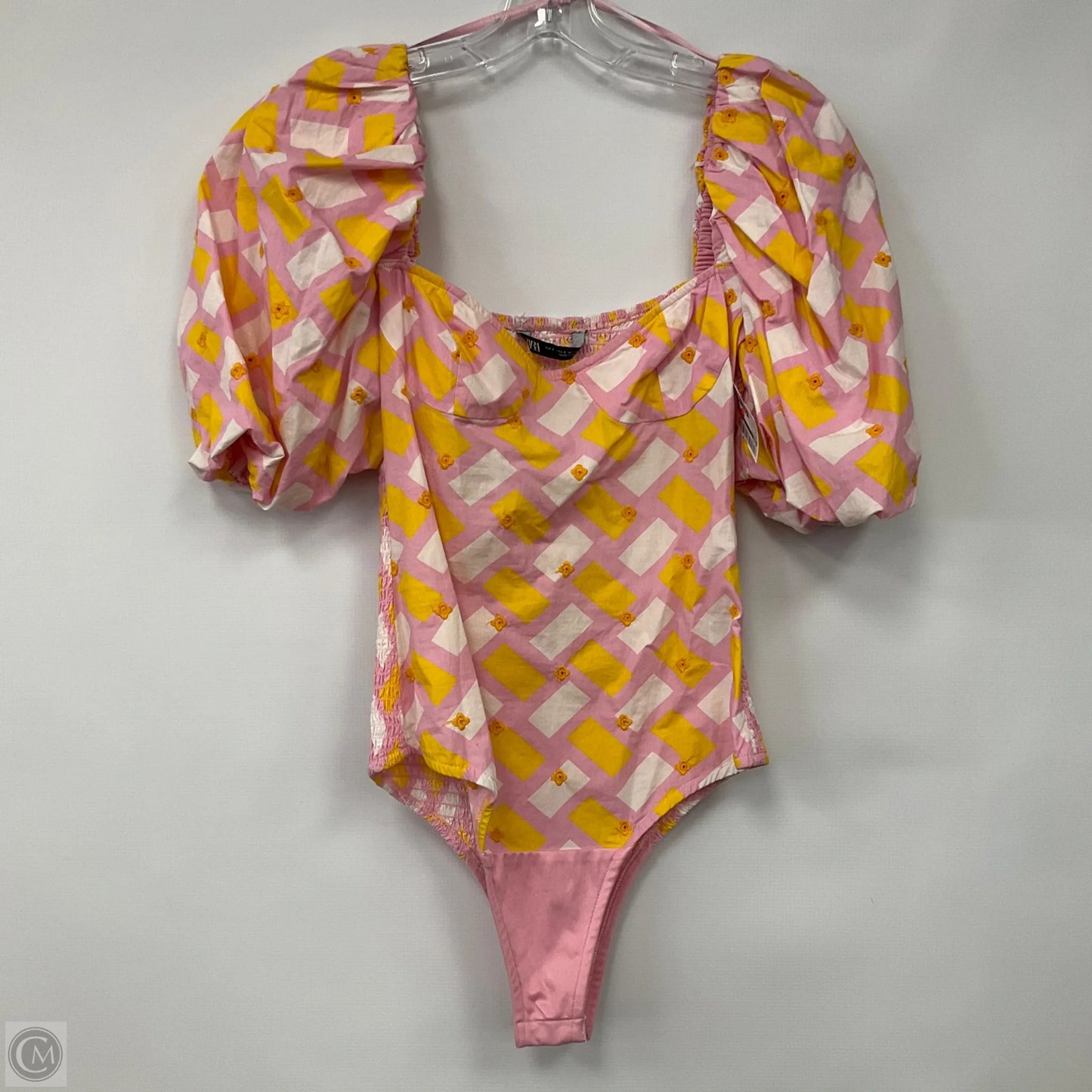 Bodysuit By Zara In Pink & White, Size: S