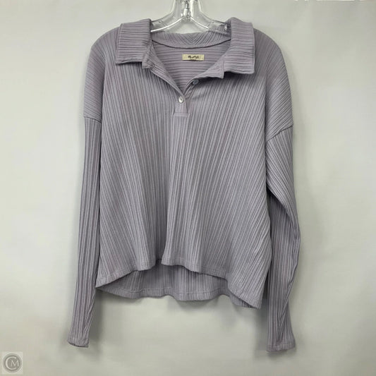Top Long Sleeve By Madewell In Purple, Size: Xl