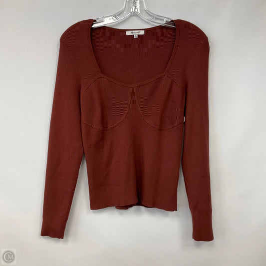Top Long Sleeve By Madewell In Orange, Size: Xl