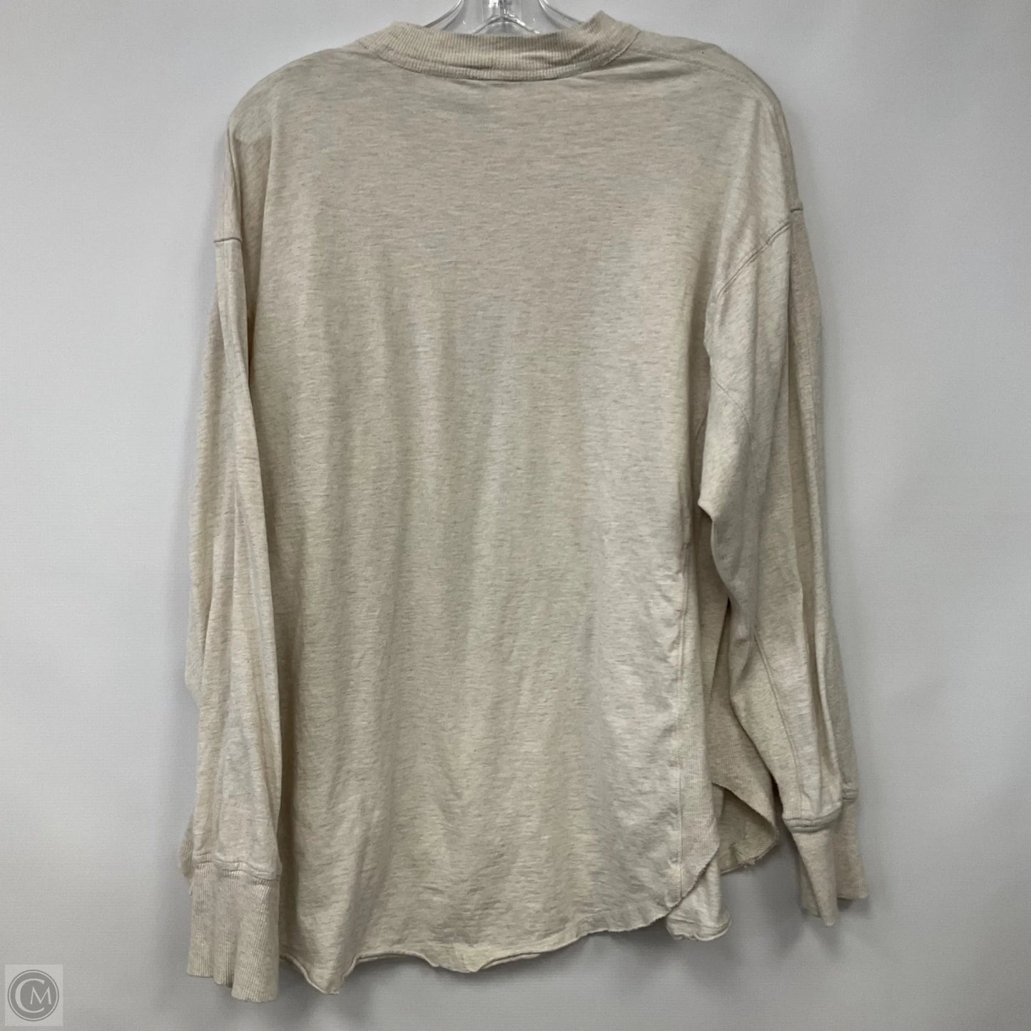 Top Long Sleeve Basic By Aerie In Tan, Size: L