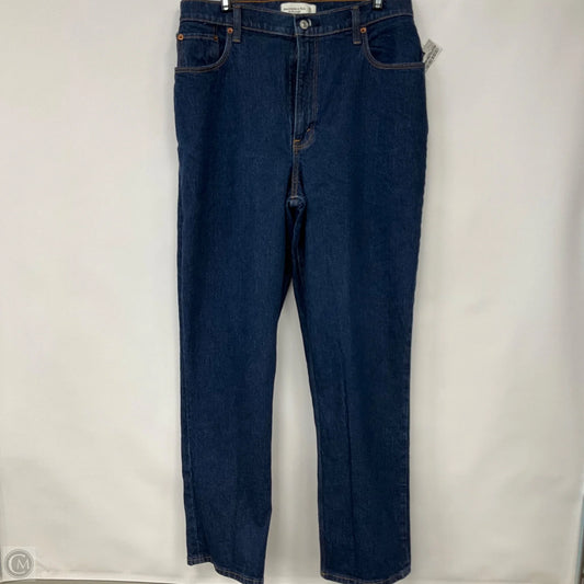 Jeans Straight By Abercrombie And Fitch In Blue Denim, Size: 12