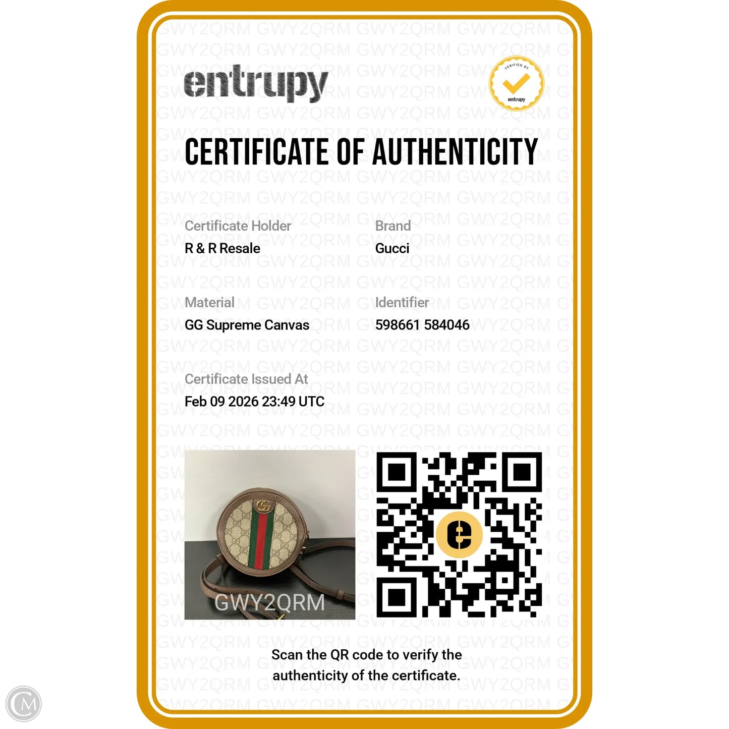 Backpack Luxury Designer By Gucci, Size: Small