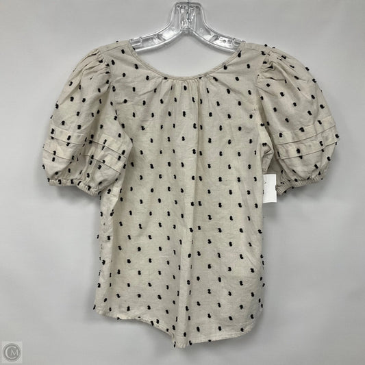 Top Short Sleeve By Madewell In Black & Cream, Size: Xxs