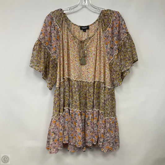 Top Short Sleeve By Gigio In Floral Print, Size: S