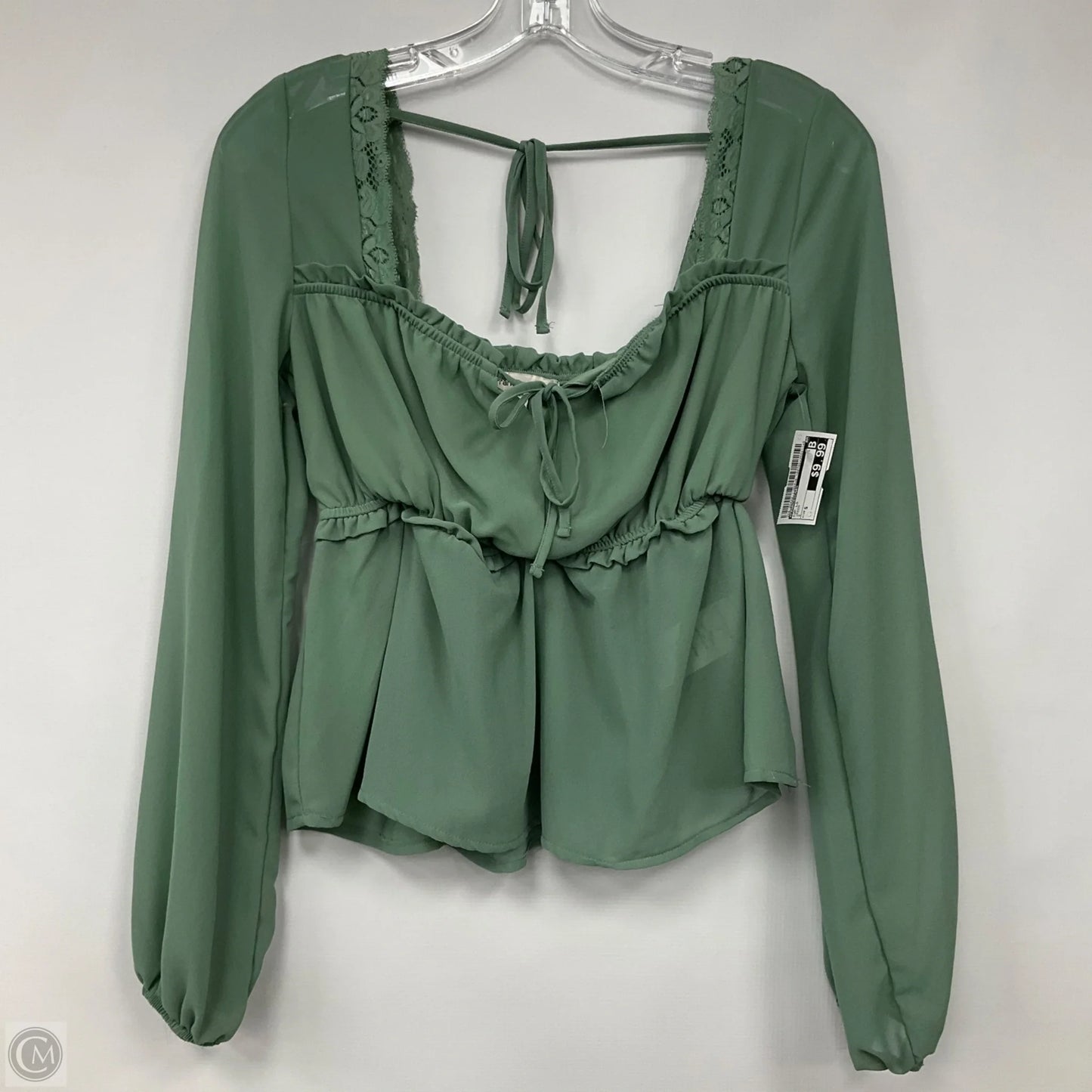 Top Long Sleeve By Francesca's In Green, Size: S