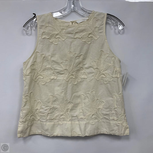 Top Sleeveless By Zara In Cream, Size: M