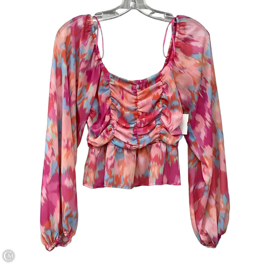 Top Long Sleeve By Pink Lily In Multi-colored, Size: S