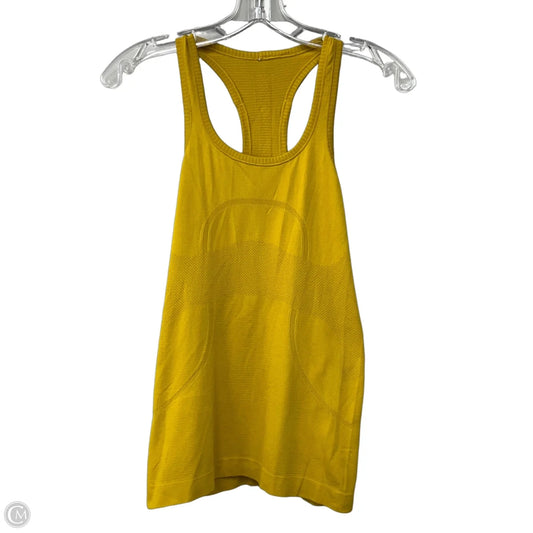 Athletic Tank Top By Lululemon In Yellow, Size: 4