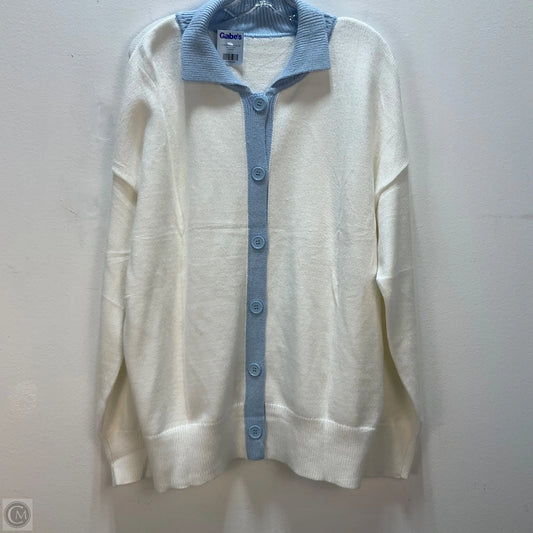 Cardigan By Cmf In Blue & White, Size: 2x