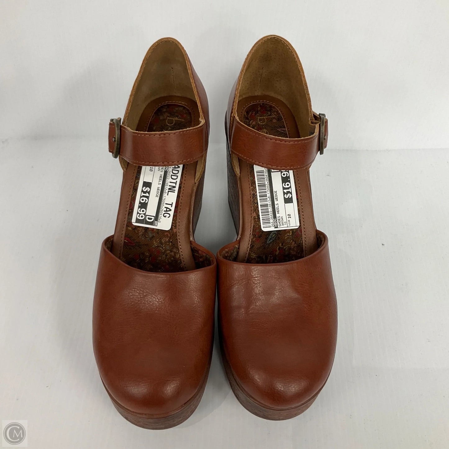 Shoes Heels Wedge By Boc In Brown, Size: 10
