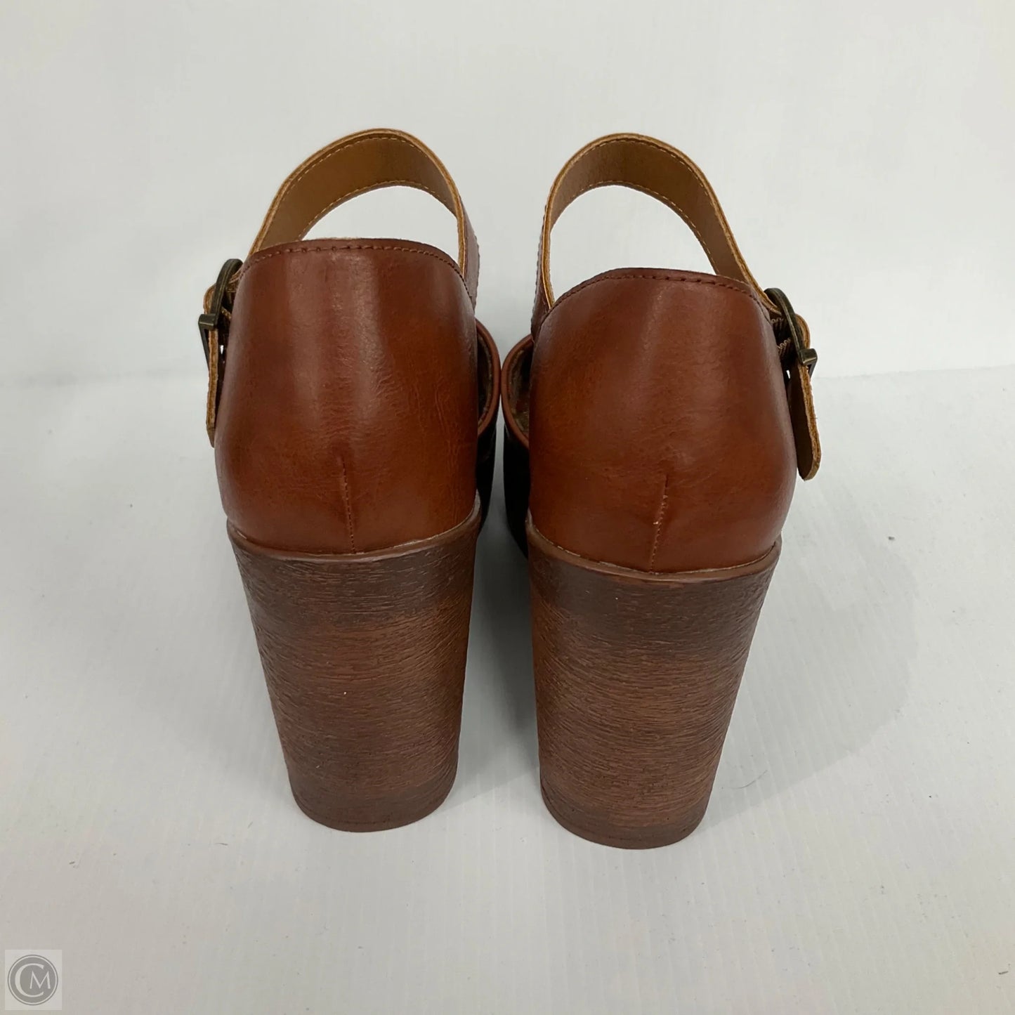 Shoes Heels Wedge By Boc In Brown, Size: 10