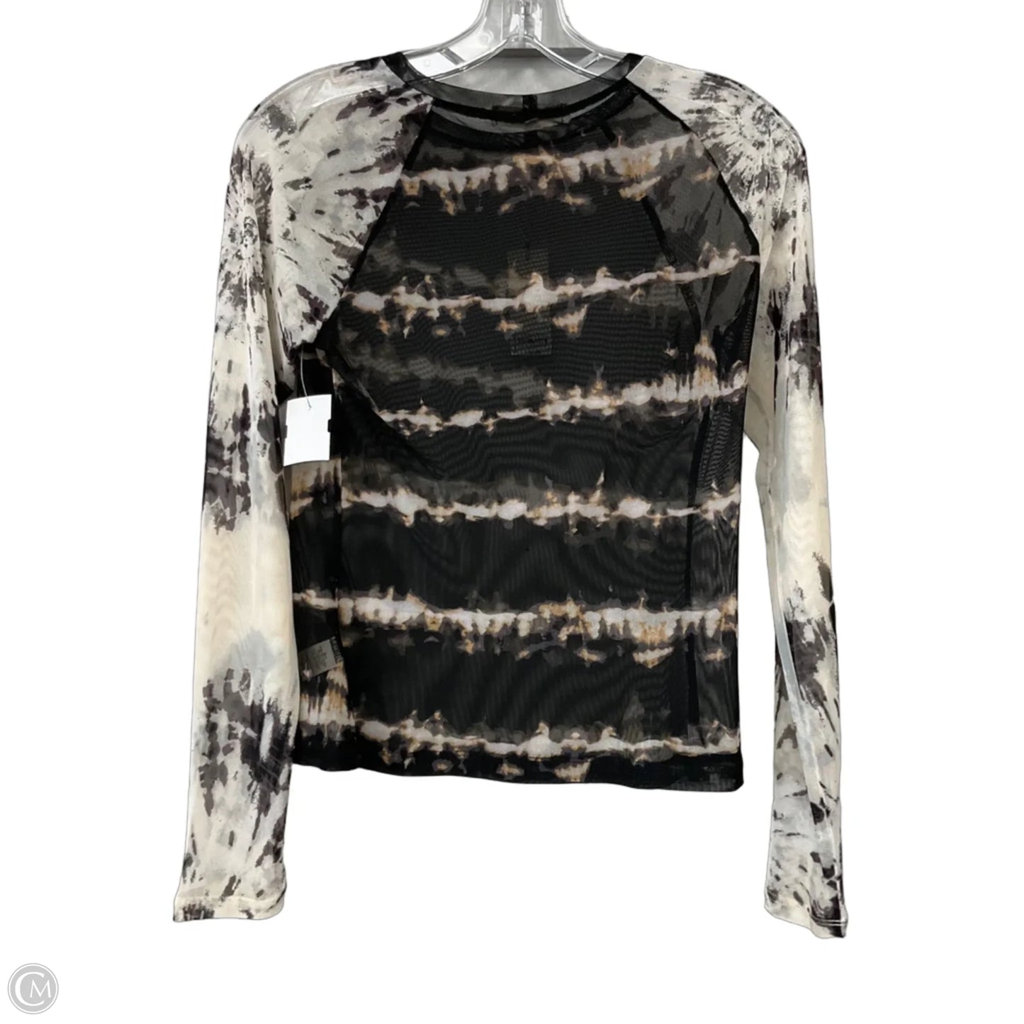 Top Long Sleeve By Gilded Intent In Tie Dye Print, Size: M