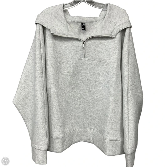 Sweatshirt Hoodie By Gapfit In Grey, Size: Xxl