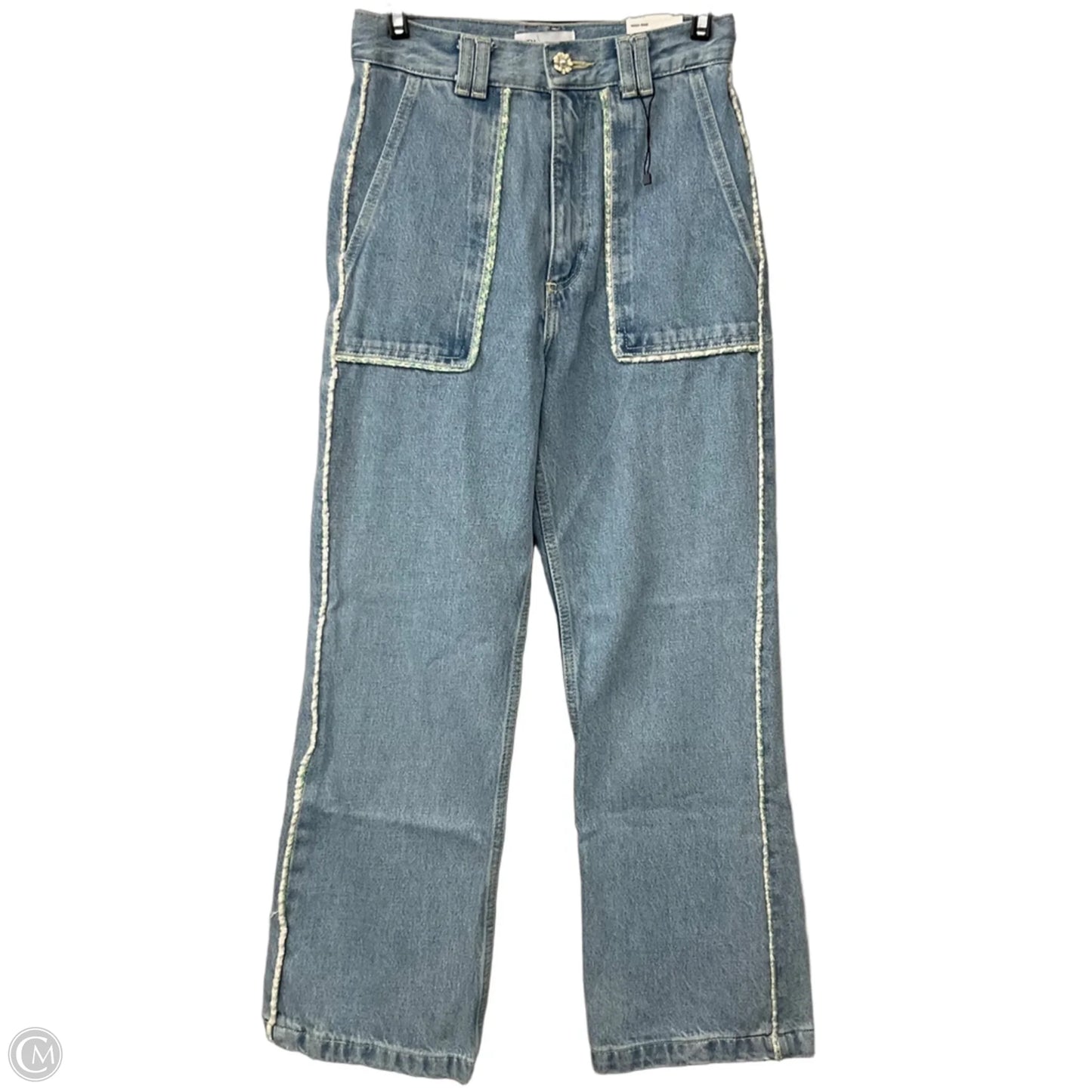 Jeans Wide Leg By Zara In Blue Denim, Size: 2