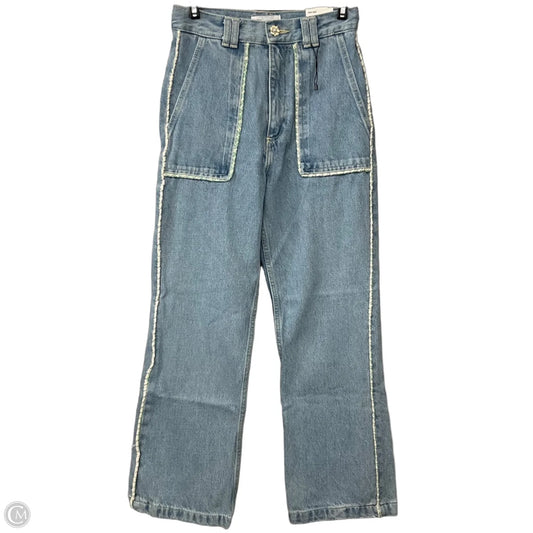 Jeans Wide Leg By Zara In Blue Denim, Size: 2