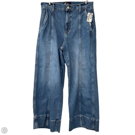 Jeans Wide Leg By Gap In Blue Denim, Size: 10