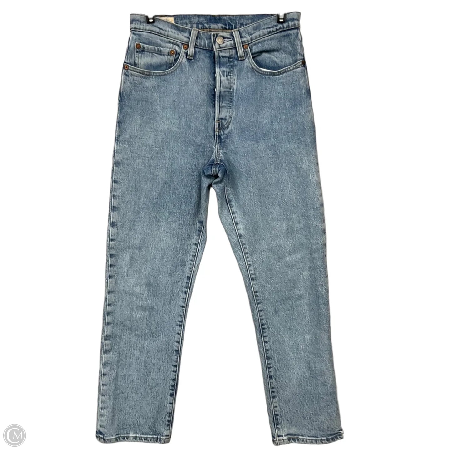 Jeans Straight By Levis In Blue Denim, Size: 2