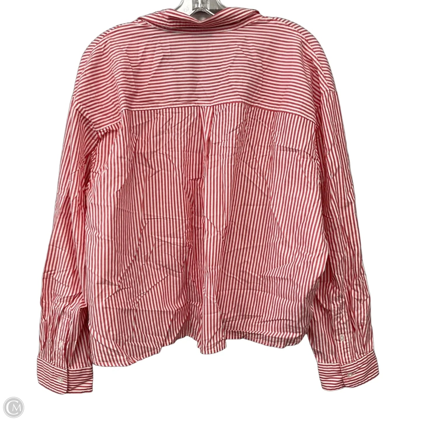 Top Long Sleeve By Old Navy In Red & White, Size: Xxl