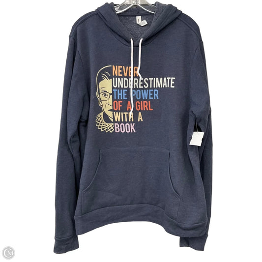 Sweatshirt Hoodie By Bella + Canvas In Blue, Size: Xl