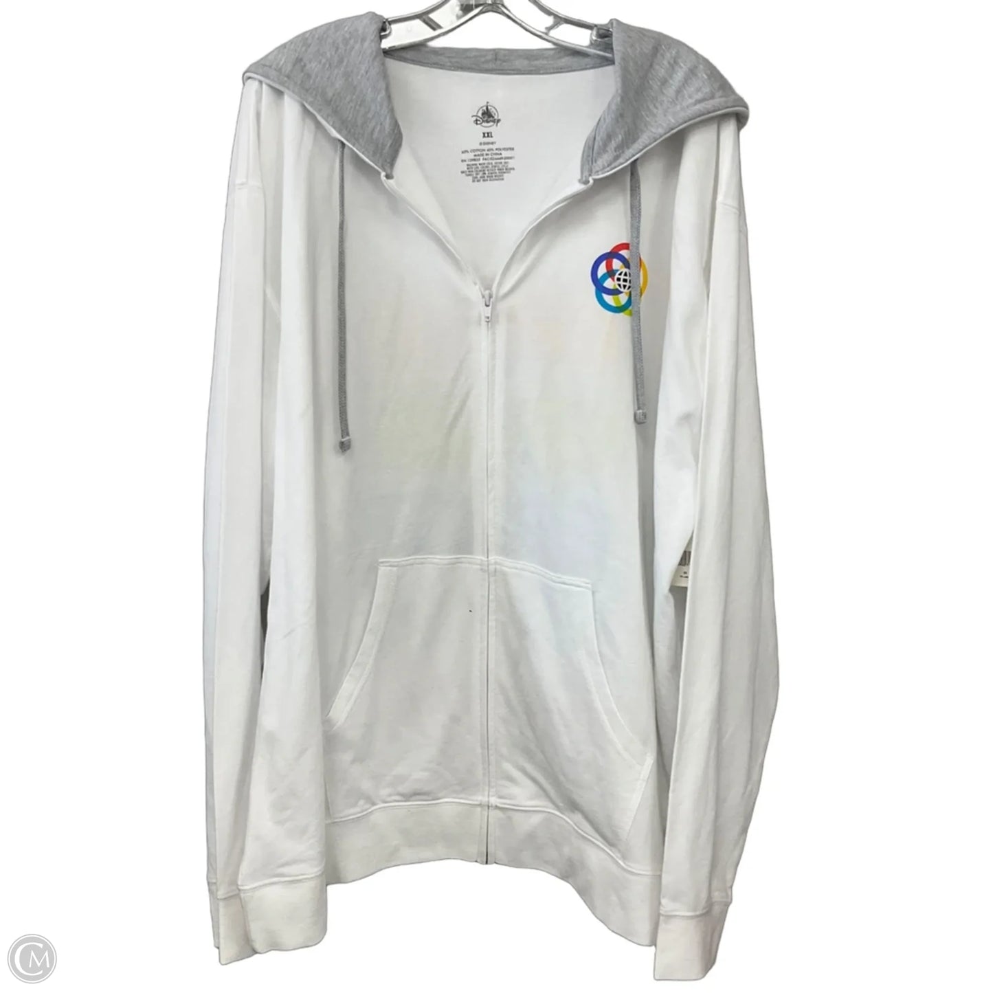 Jacket Fleece By Disney In White, Size: Xxl